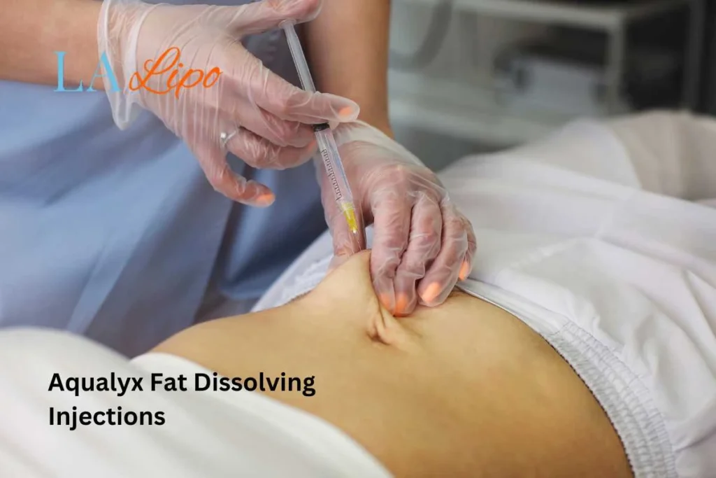 woman having fat dissolving injections Norwich in the stomach