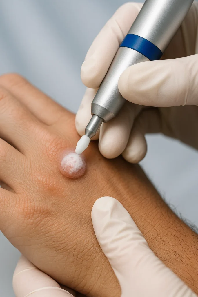 example of wart removal Norwich using cryopen