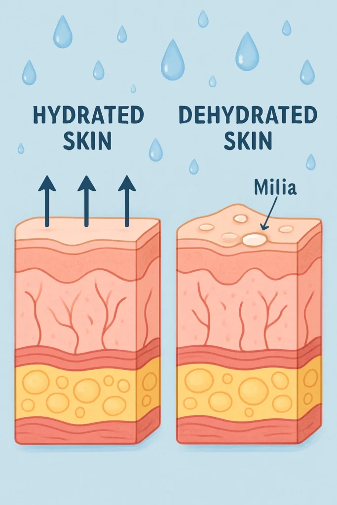 The importance of hydration and milia production Norwich